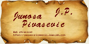 Junoša Pivašević vizit kartica